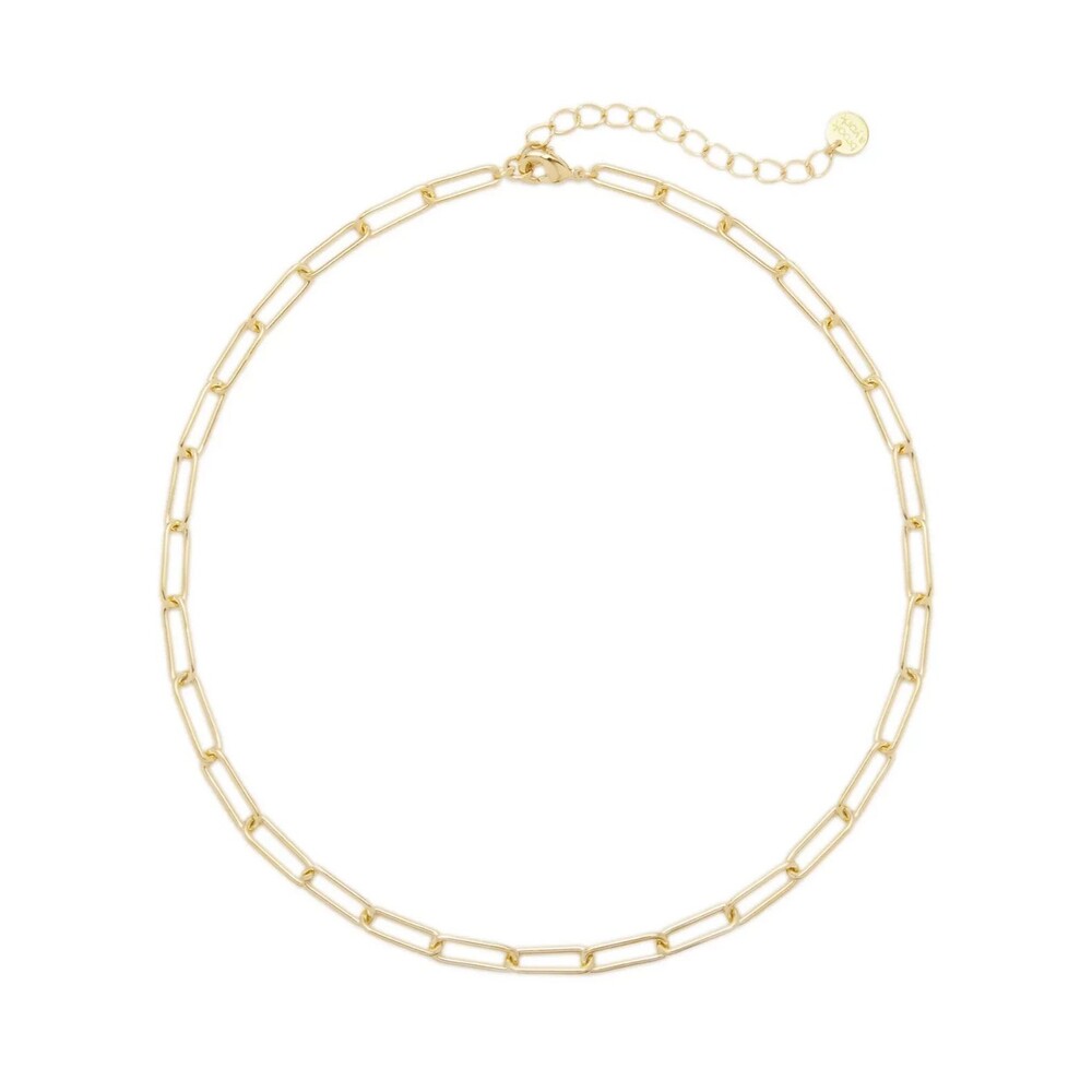 Brook & York Colette Choker Necklace Gold Tone Brass 13"+2" Extender New